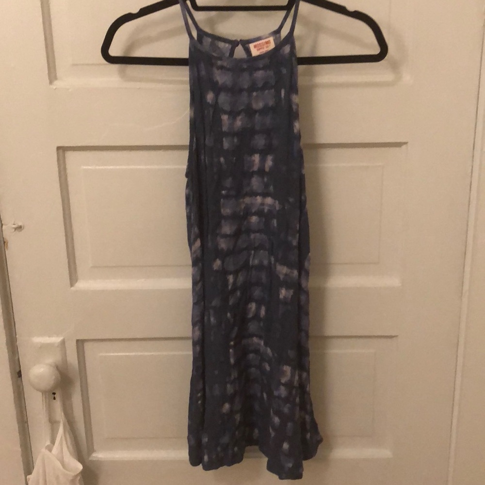 Blue tie-dye sun dress
